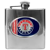 Texas Rangers MLB 6oz Stainless Steel Flask