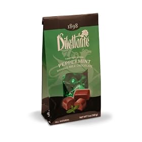 Dilettante Peppermint Double Milk Chocolate Truffle Cremes No. 23 - 5 oz Tent Bag