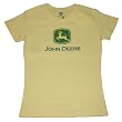JOHN DEERE "GLITTER LOGO" Juniors Light Yellow S/S Licensed T-Shirt