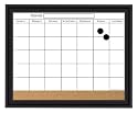 Board Dudes 18"x22" Home D&eacute;cor Magnetic Dry Erase Calendar w/ Cork Strip (84015UA-4)