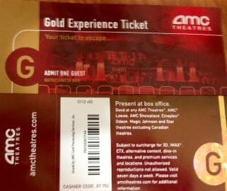 2 AMC Theatre Gold Experience Movie Tickets