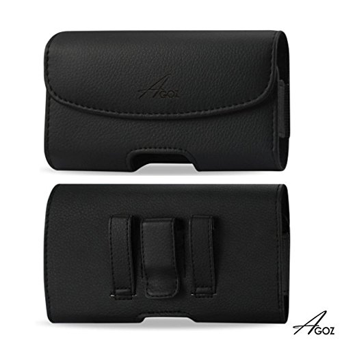 For Samsung Galaxy On5, Premium Leather AGOZ Pouch Case Holster with Belt Clip & Belt Loops