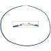 Leather Cord Necklace Light Blue 18"