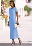 Linen/Rayon Long column sheath