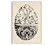 Patterned Egg Wood Mounted Rubber Stamp