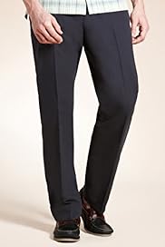 Summer Weight Cotton Rich Flat Front Travel Trousers