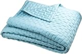 Home Source Rayon Made From Bamboo King Coverlet, Sea Glass