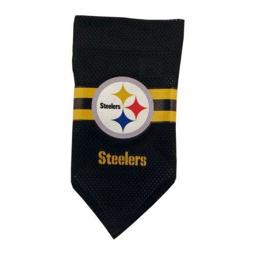 Pittsburgh Steelers Dog Collar Bandana, Size Small