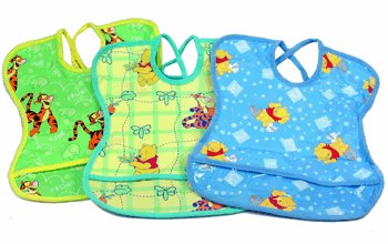 Disney Pooh Vinyl Tie Bib 3 pack