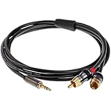Mediabridge 3.5mm Male to 2-Male RCA Adapter (6 Feet) - Step Down Design - (Part# MPC-35-2XRCA-6 )