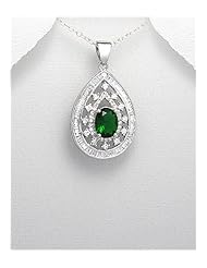 CZ Pendant Necklace In 92.5 Sterling Silver