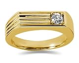 0.25 CTW Men's Diamond Ring in 14K Yellow Gold