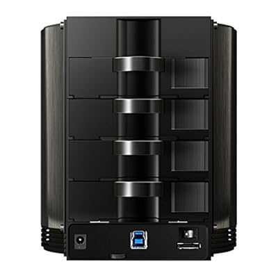 Vantec 4 Bays 3.5-Inch SATA to USB 3.0 &amp; eSATA External Hard Drive Enclosure with Fan (NST-640SU3-BK)