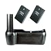 Opteka Battery Pack Grip / Vertical Shutter Release for Nikon D40x, D40, D60, & D5000 Digital SLR with 2 extended EN-EL9 Batteries (2400mAh Total)