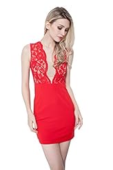 Sleeveless Short Lace Prom Dress 