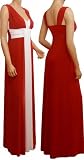 Grecian Red & Cream Evening Maxi Dress (CONT-1050) In 4 Lengths