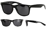 Delux Classic Black Wayfarer Sunglasses Dark Tint lens UV400 Unisex