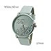 Vavna Fashion Geneva Platinum Who Cares Im Late Anyways Leather Watch White / Silver