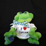 Plush Frog (Thad Polz) toy with I Love Tarian