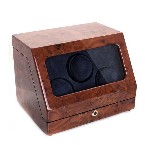 Wooden Blue Triple Watch Winder