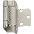 Amerock BP7565G10 Self-Closing Partial Wrap Inset Hinge, Satin Nickel, 3/8-Inch