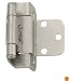 Amerock BP7565-G10 Self-Closing Partial Wrap 3/8-Inch Inset Hinge, Satin Nickel