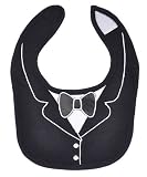 Frenchie Mini Couture Tuxedo Bib with 3D Applique