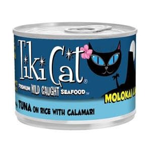 Tiki Cat Molokai Luau - Tuna On Rice with Calamari (8 6oz cans) by 