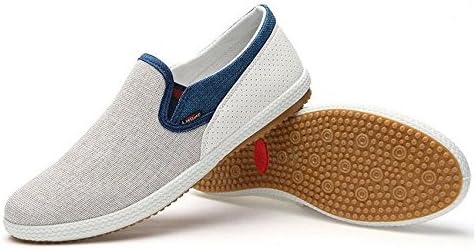 Amata Men's Shoes Upper Linen Woven. (8.5, Beige)