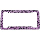Buy License Plate Frame - Car Truck SUV - Purple Leopard Animal Print by Unknown