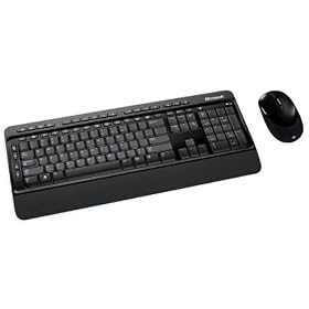 Microsoft - Wireless Desktop 3000 - Ensemble clavier Azerty/souris sans fil optique - Technologie Bluetrack - Noir