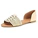 DREAM PAIRS RITAA Women's Gladiator Easy Slip On Open Narrow Toe Flat Summer Sandals