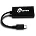 Fosmon MHL MicroUSB male to HDMI Female Cable Adapter Compatible with Samsung Galaxy S III (New Version)/S II/HD/LTE, SkyRocket/HD, Galaxy Nexus CDMA, Galaxy Ace (S5830)/ Gio (S5660)/ Note(N7000)/ Note LTE(SGH-I717), HTC Sensation/ HTC Evo 3D/ Flyer/HTC Amaze 4G - Black