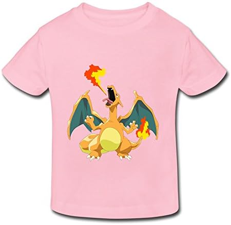 RESETBABY Kid's Toddler Charmander Charmeleon And Charizard Pokemon T-shirt Age 2-6 Pink 5-6 Toddler