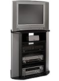 37 Flat Panel Corner TV Base - Black