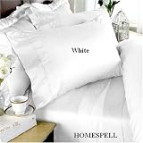 Homespell Egyptian Cotton 3 - Pc Duvet Cover 1000tc Solid Sateen White King