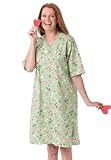 Dreams and Company Plus Size Short knit V-neck sleepshirt