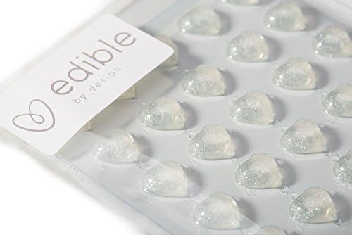 Clear Sparkle Soft Edible Hearts (Pack of 25)