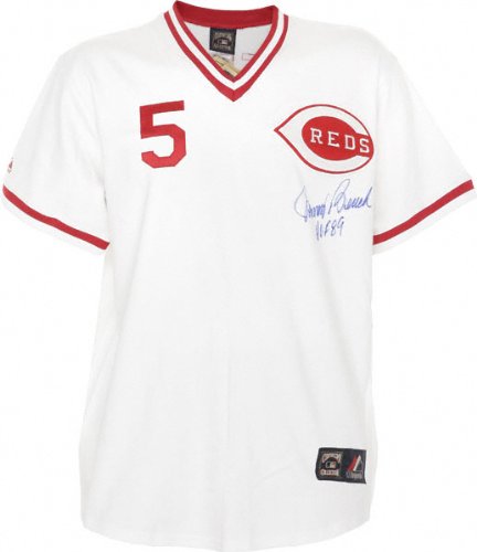 Johnny Bench Autographed Jersey | Details: Cincinnati Reds, Majestic, 1976 Cooperstown Collection, HOF89