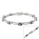 Sterling Silver Created Mystic Topaz Link Bracelet