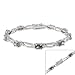 Sterling Silver Created Mystic Topaz Link Bracelet