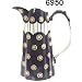 10 KENT POTTERY CIRCLES PITCHER - 10 CIRCLES PORCELAIN PITCHER, KENT POTTERY COLLECTION