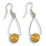 MANCHESTER UNITED OFFICIAL LOGO FRENCH LOOP EARRINGS