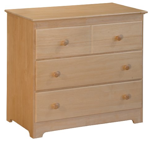 Atlantic Furniture Eco-Friendly Windsor 3 Drawer Dresser, Natural Maple.