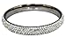 Sophistikitty Stainless Steel Bangle Braclet with 5 Rows of Beautiful Sparkly Crystal Rhinestones - Clear - Stackable