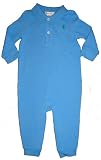 41u%2BGaeJJRL. SL160  Ralph Lauren Long sleeved Boys One piece in Medium Blue with Green Pony (9 Mos.) Reviews