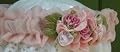Pink Chiffon and Velvet Roses Baby Headband, Newborn