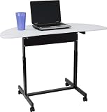 Mobile Half-Moon Computer Desk [NAN-JN-2781-GG]