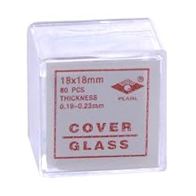 American Educational Glass Microscope Cover Slip, 18mm Length, 18mm Width, #2 Thickness (Bundle of 800)