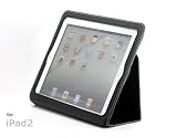 【Cool shop】The new ipad iPad2 専用本革レザーケース スタンドタイプ スーパースリム Yoobao ブラック マグネット内蔵